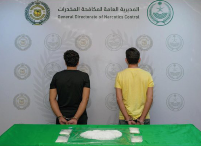 القبض على مقيمين بمحافظة جدة لترويجهما (1.4) كيلوجرام من مادة (الشبو) المخدر