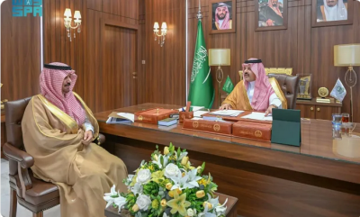 الأمير عبدالعزيز بن سعد يستقبل رئيس جامعة حائل