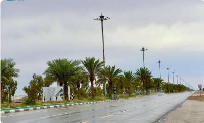 أمطار على محافظة رفحاء بـالحدود الشمالية